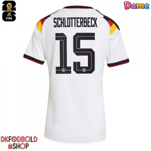 Tyskland Nico Schlotterbeck #15 Hjemmebanetrøje Dame VM 2026 Kort ærmer